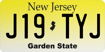 NJ license plate J19TYJ