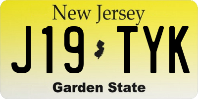 NJ license plate J19TYK