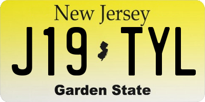 NJ license plate J19TYL