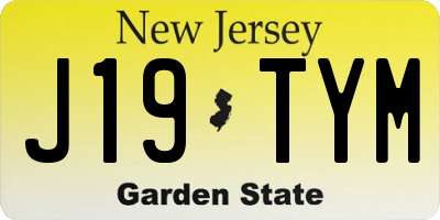 NJ license plate J19TYM
