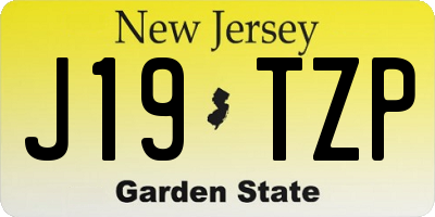 NJ license plate J19TZP