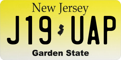 NJ license plate J19UAP