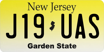 NJ license plate J19UAS