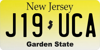 NJ license plate J19UCA
