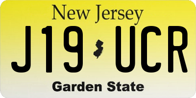 NJ license plate J19UCR