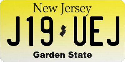 NJ license plate J19UEJ