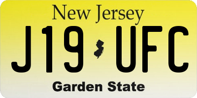 NJ license plate J19UFC