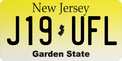 NJ license plate J19UFL