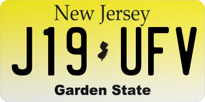 NJ license plate J19UFV