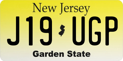 NJ license plate J19UGP