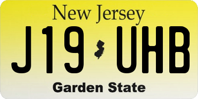 NJ license plate J19UHB