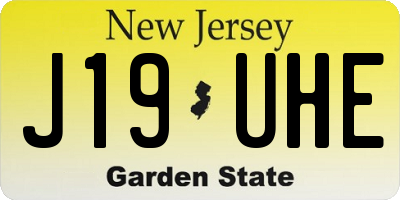 NJ license plate J19UHE