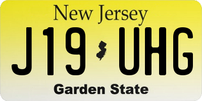 NJ license plate J19UHG