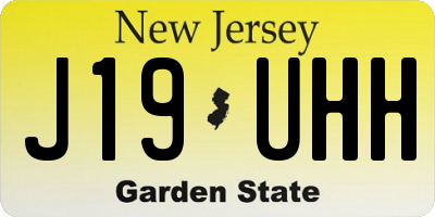 NJ license plate J19UHH