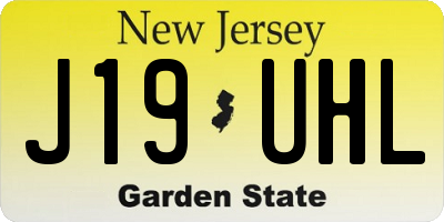 NJ license plate J19UHL