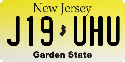 NJ license plate J19UHU