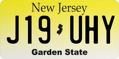 NJ license plate J19UHY