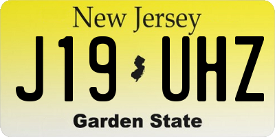 NJ license plate J19UHZ