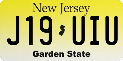 NJ license plate J19UIU