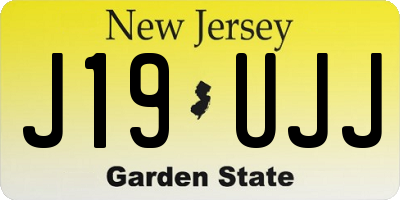 NJ license plate J19UJJ
