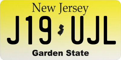 NJ license plate J19UJL