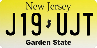 NJ license plate J19UJT