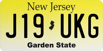 NJ license plate J19UKG