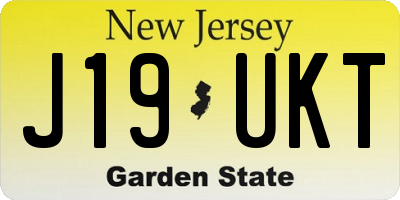 NJ license plate J19UKT