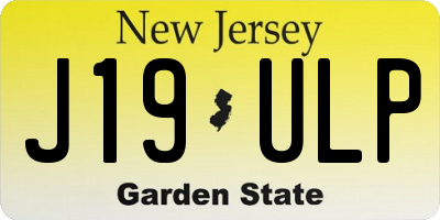 NJ license plate J19ULP