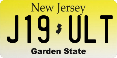 NJ license plate J19ULT