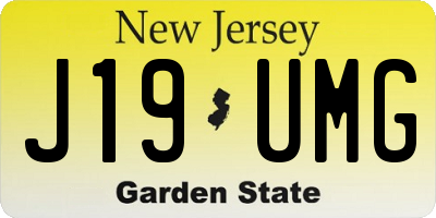 NJ license plate J19UMG