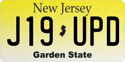 NJ license plate J19UPD