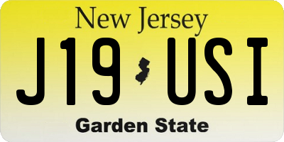NJ license plate J19USI