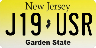 NJ license plate J19USR