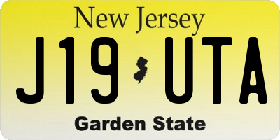 NJ license plate J19UTA