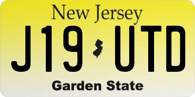 NJ license plate J19UTD