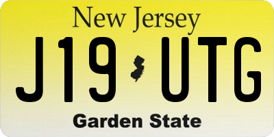 NJ license plate J19UTG