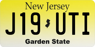 NJ license plate J19UTI