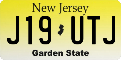 NJ license plate J19UTJ