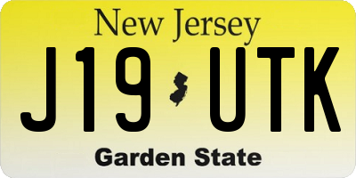 NJ license plate J19UTK