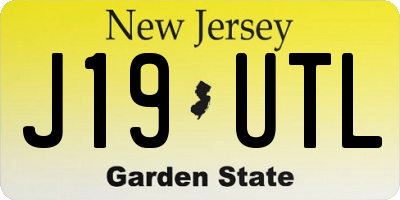 NJ license plate J19UTL