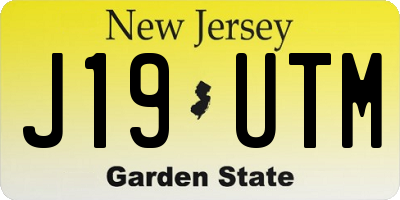 NJ license plate J19UTM