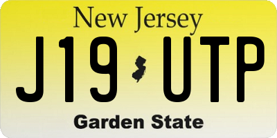 NJ license plate J19UTP