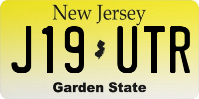 NJ license plate J19UTR