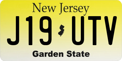 NJ license plate J19UTV