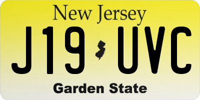 NJ license plate J19UVC