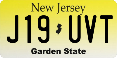 NJ license plate J19UVT