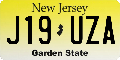 NJ license plate J19UZA