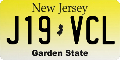 NJ license plate J19VCL