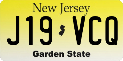 NJ license plate J19VCQ